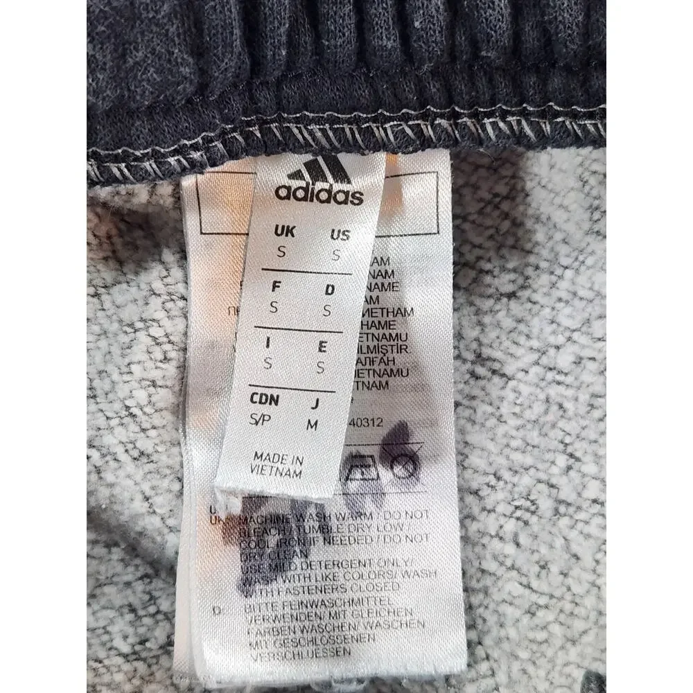 Adidas Men's Gray 3-Stripes Jogger Sweatpants Size S